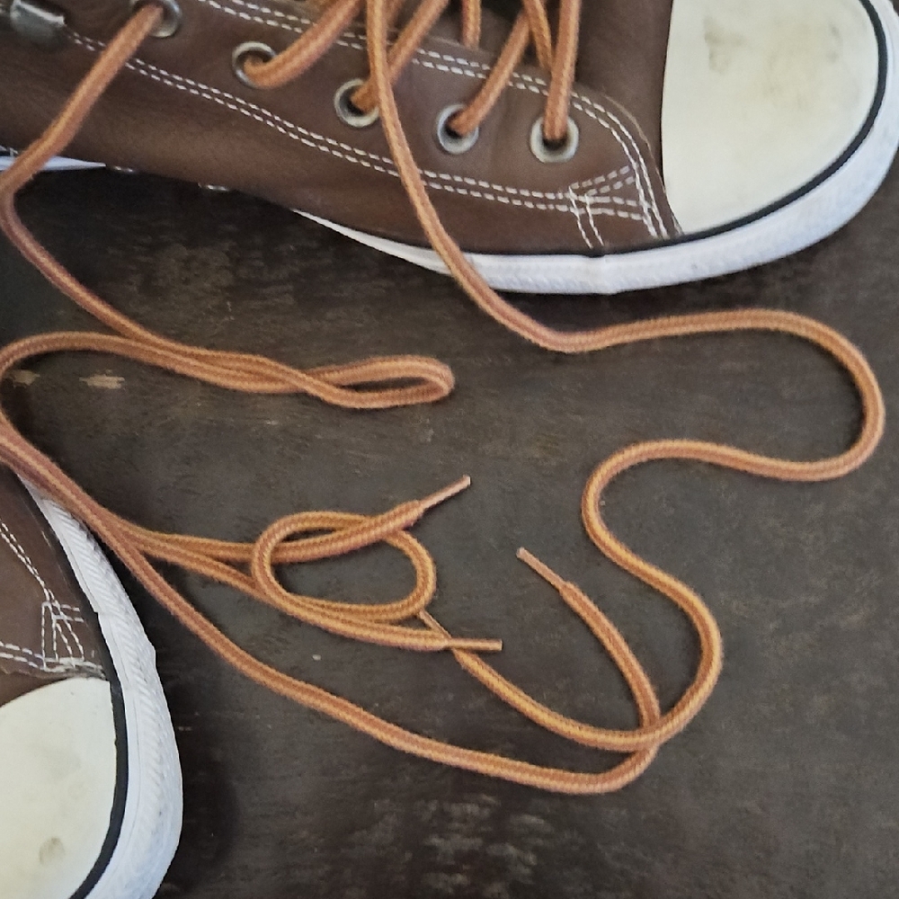 Converse Chuck Taylor ALL STARS, Brown and Cream High-Top Sneakers, 10 US - Picture 11 of 16